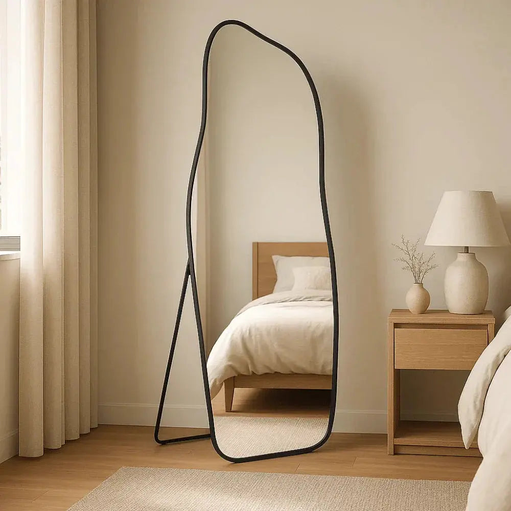 Full-Length Decorative Organic Mirror 150x60 cm - Premium Aluminum Frame Spiegel Weltt