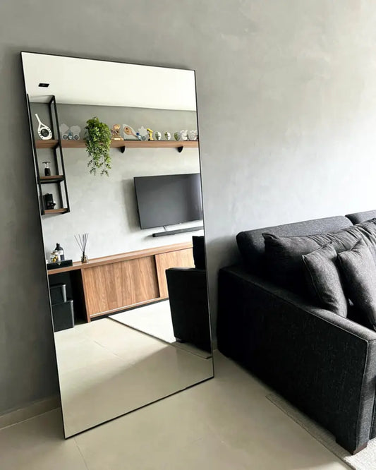 Full-Length Floor Mirror - Minimalist Aluminum Frame High-Definition Dressing Mirror Spiegel Weltt