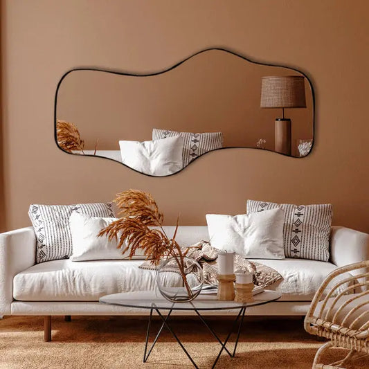 Serenity Panoramic Organic Wall Mirror - 160x80 cm Modern Design Spiegel Weltt