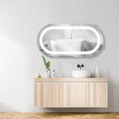 Sandblasted Capsule LED Mirror - Premium Decorative Backlit Design Spiegel Weltt