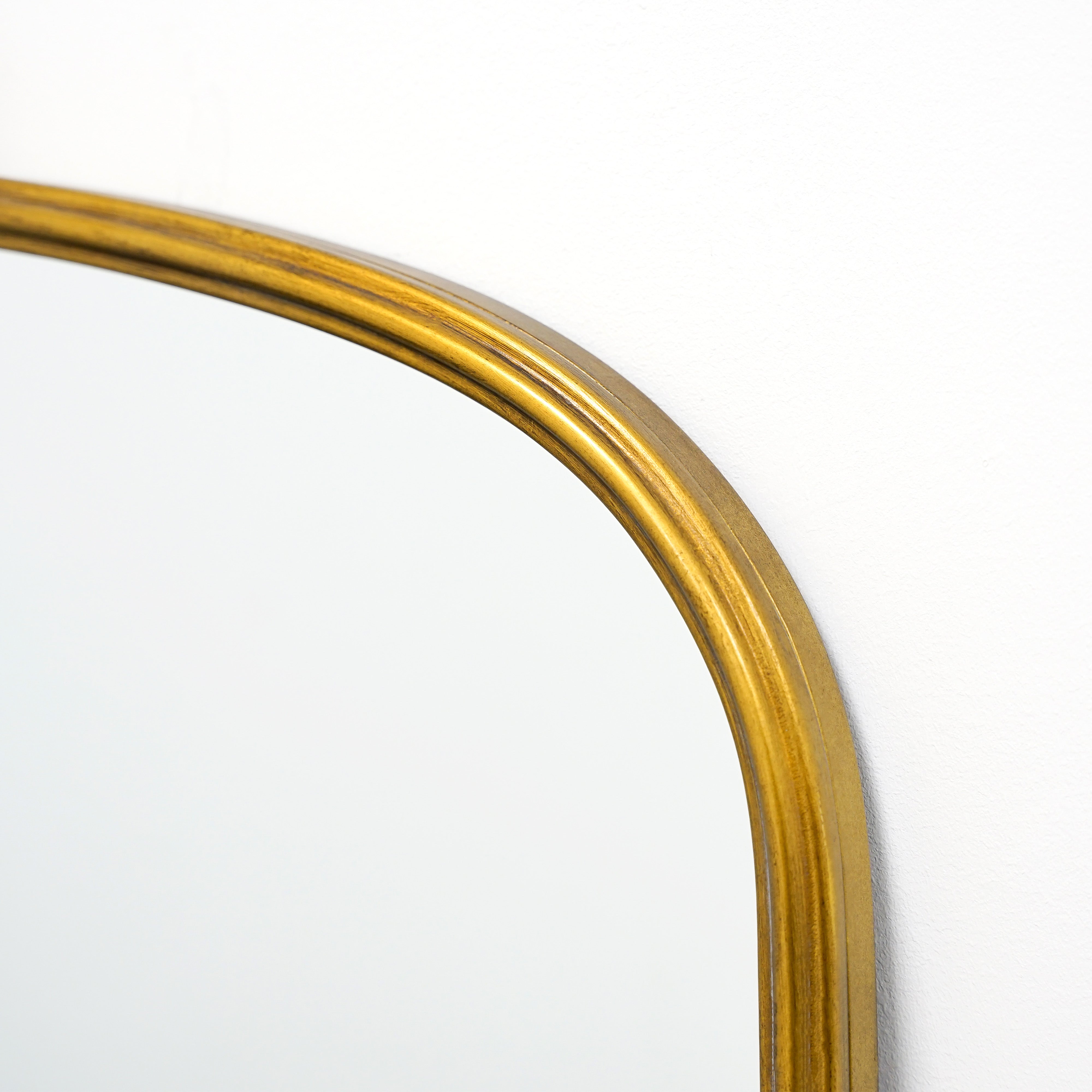 Amélia Large Format Arched Mirror – Antique Gold Metal (186 x 100 cm)