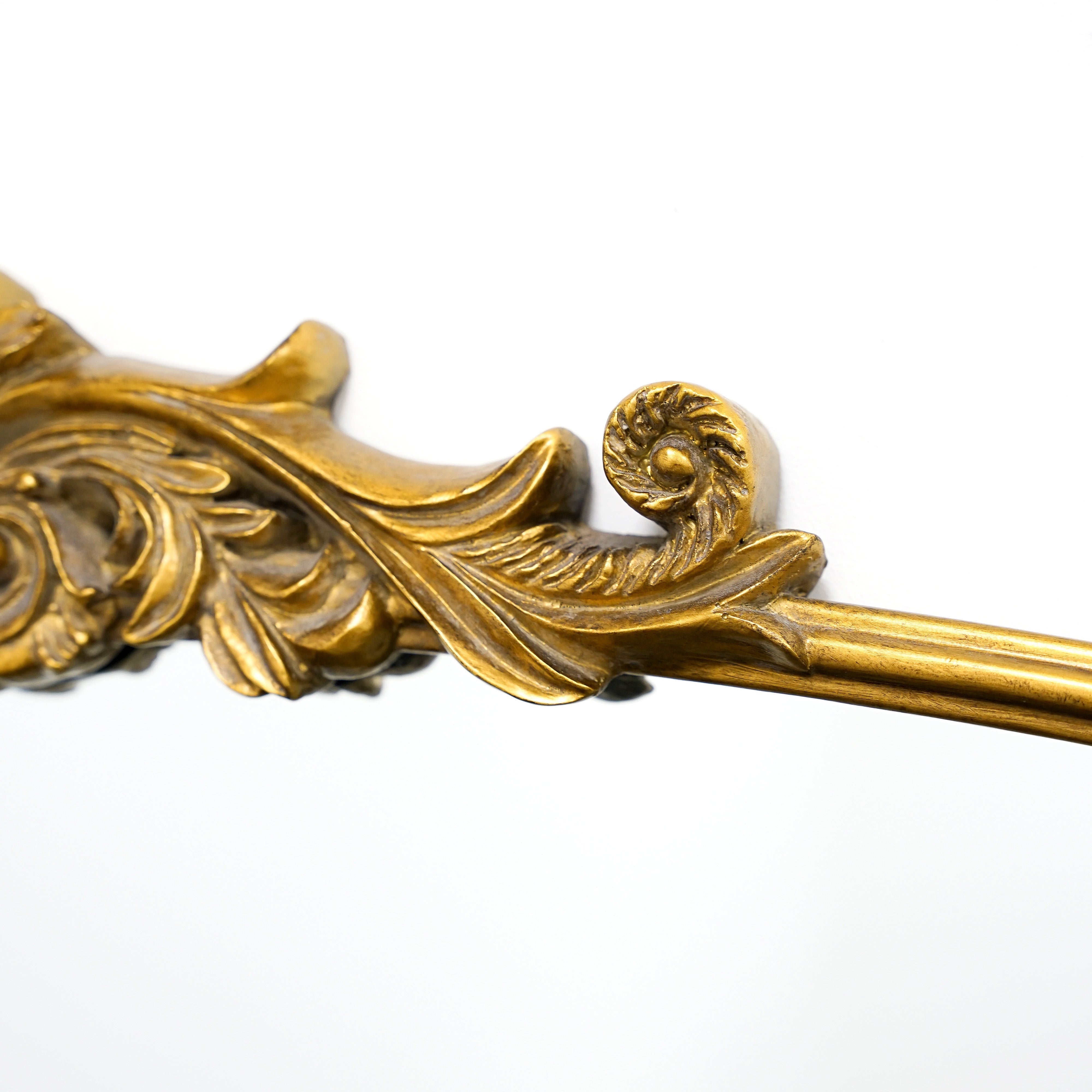 Amélia Large Format Arched Mirror – Antique Gold Metal (186 x 100 cm)