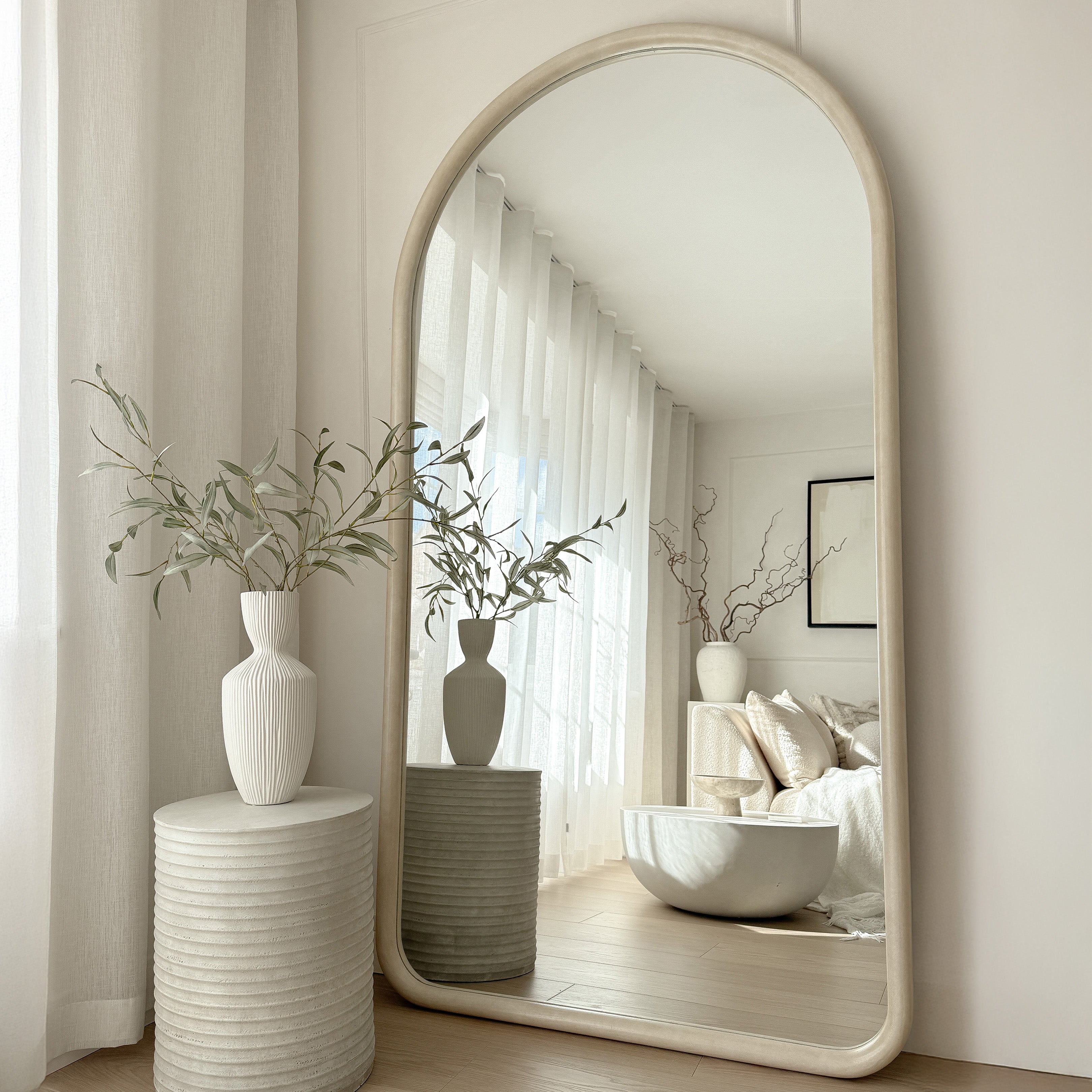 Elis Arched Concrete Wall Mirror – Full Length Luxury Design (190 cm x 100 cm)