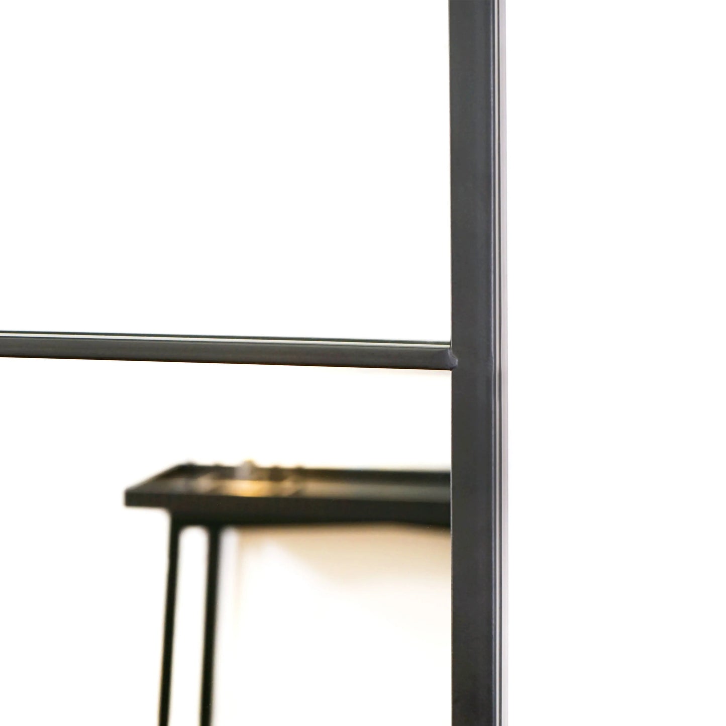 Brooklyn Industrial Window Mirror - Matte Black Metal Frame - 180 x 90 cm Spiegel Weltt