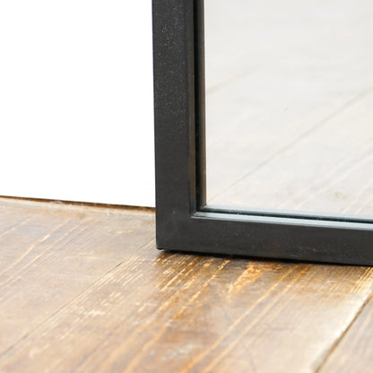 Brooklyn Industrial Window Mirror - Matte Black Metal Frame - 180 x 90 cm Spiegel Weltt