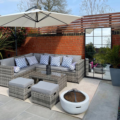 Brooklyn Industrial Window Mirror - Matte Black Metal Frame - 180 x 90 cm Spiegel Weltt