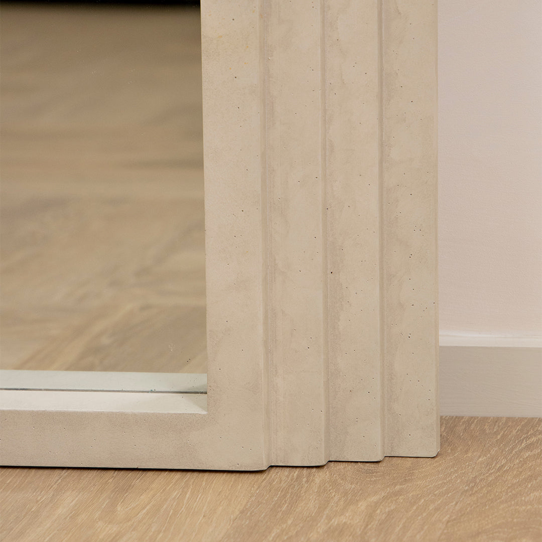 Luciana Large Arched Mirror - Industrial Concrete Texture - 180 cm x 110 cm