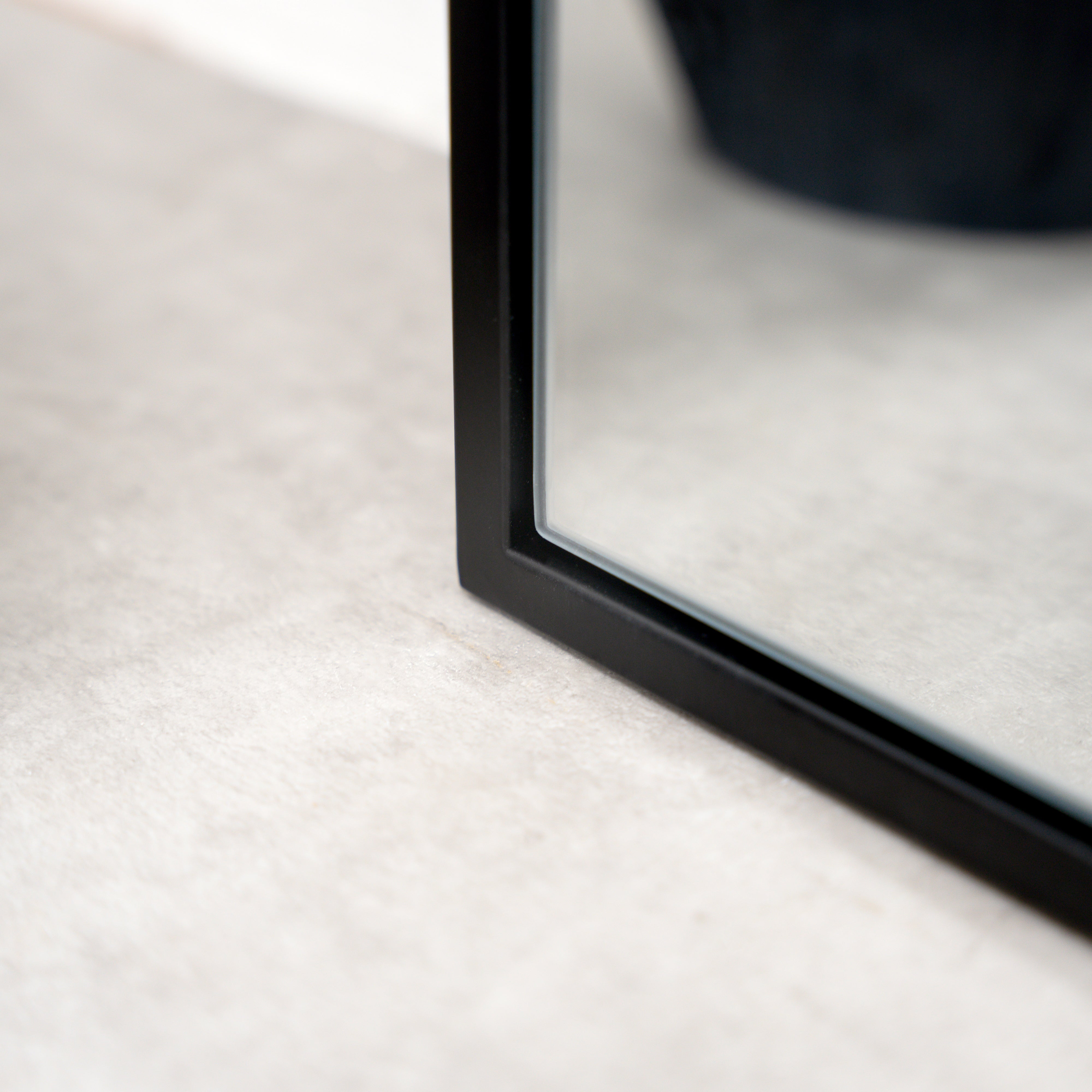 Arched Metal Frame Trumeau Mirror - Classic Matte Black (120 x 90 cm)