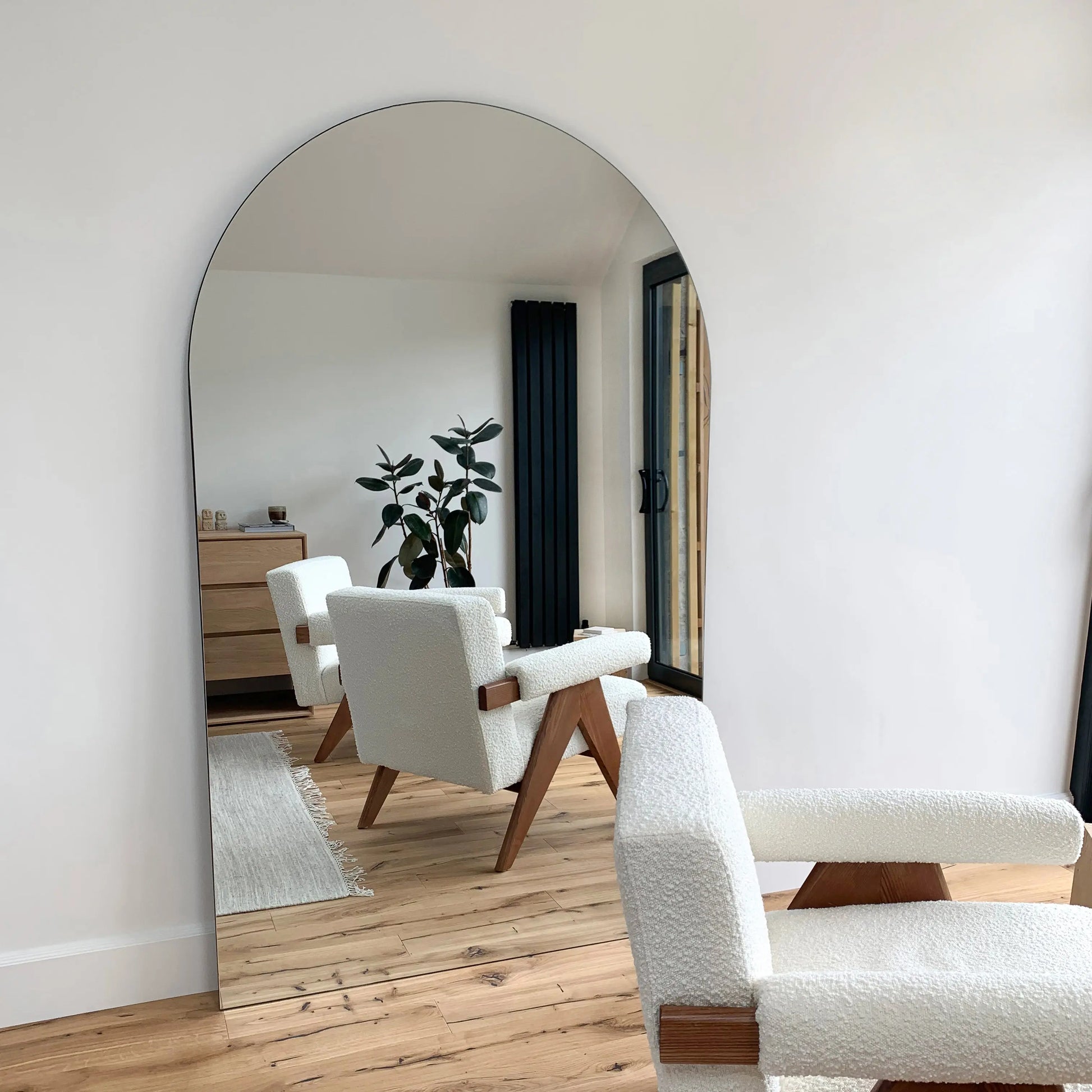 Edge XXL Frameless Arched Wall Mirror - Minimalist Luxury - 179 cm x 110 cm Spiegel Weltt