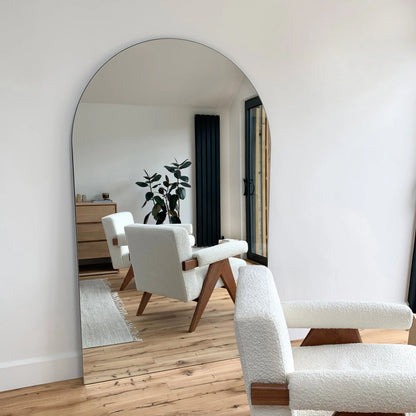Edge XXL Frameless Arched Wall Mirror - Minimalist Luxury - 179 cm x 110 cm Spiegel Weltt