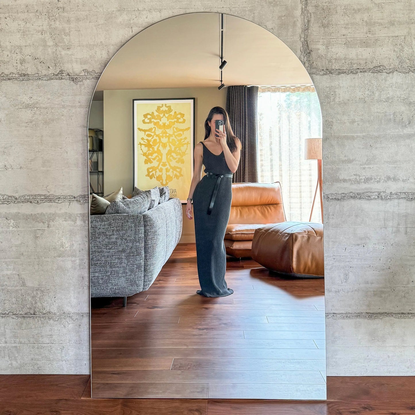 Edge XXL Frameless Arched Wall Mirror - Minimalist Luxury - 179 cm x 110 cm Spiegel Weltt