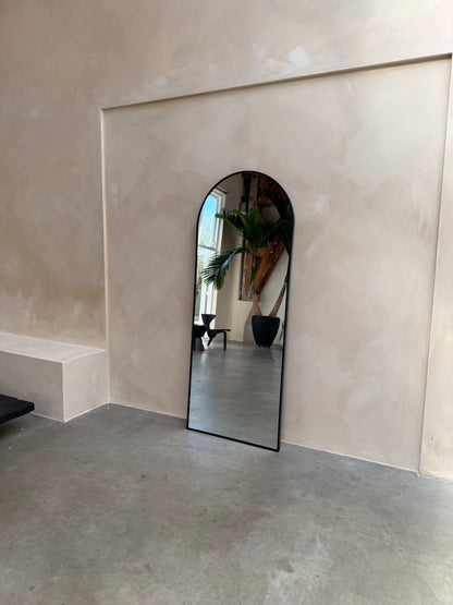 Moon Loft Rectangular Wall Mirror - Industrial Chic Style - 180cm x 70cm Black Mirrorum