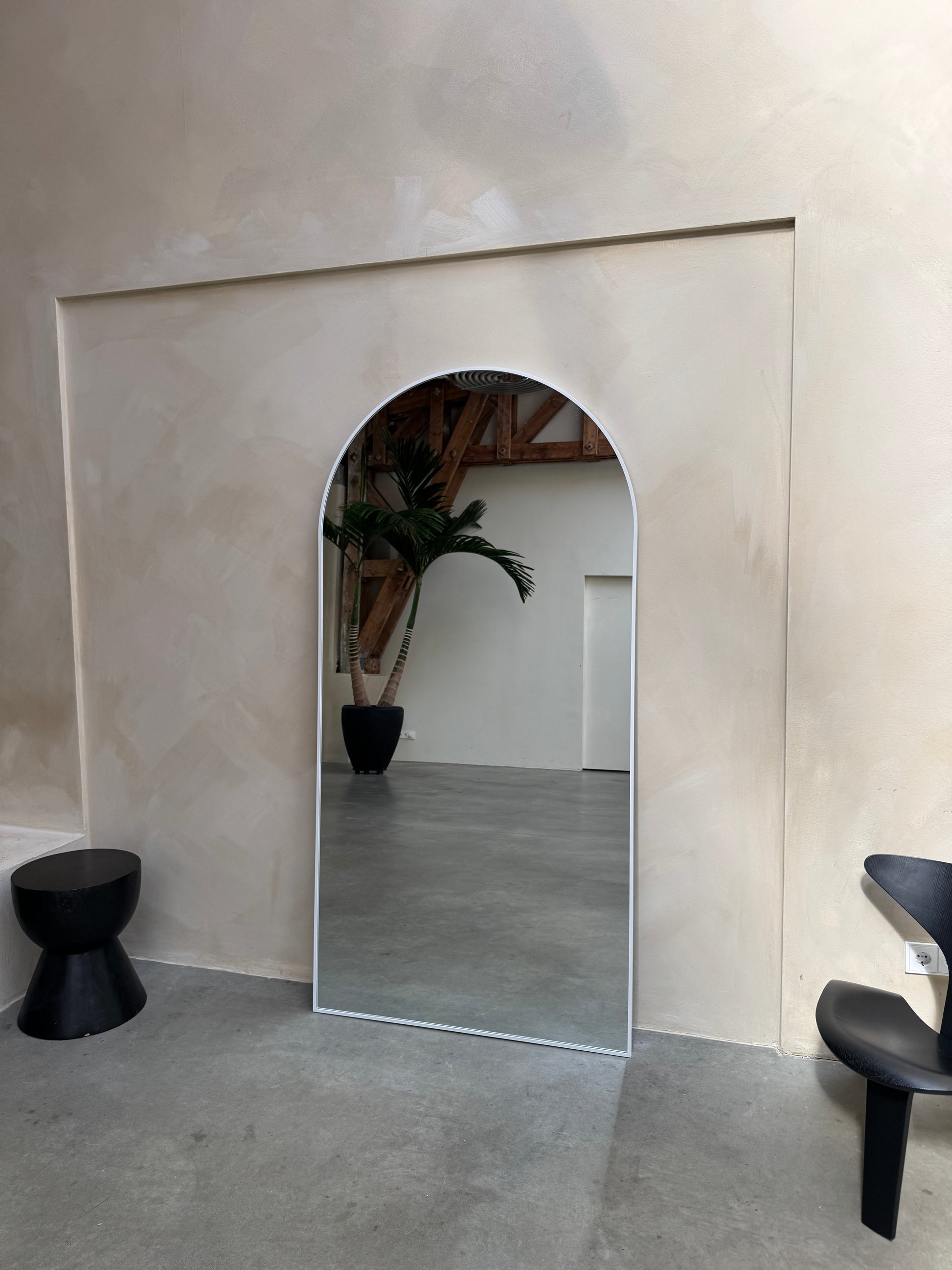 Moon Loft Rectangular Mirror - Industrial and Chic Style - 200cm x 100cm White Mirrorum