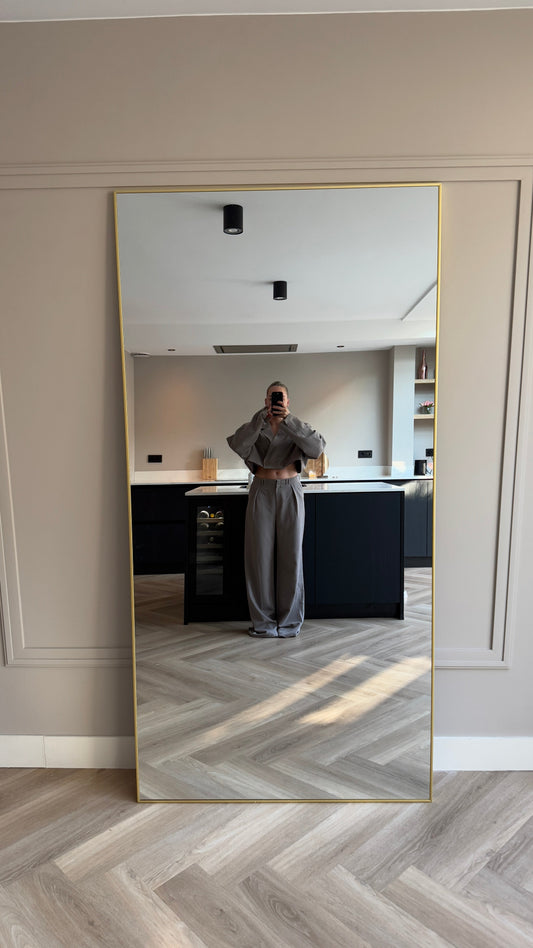 Aura Gold Loft Mirror | 200cm x 100cm - Industrial Chic Design Mirrorum