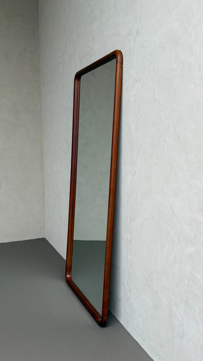 Elin Walnut – Rectangular Solid Wood Floor Mirror 200 x 100 cm Mirrorum