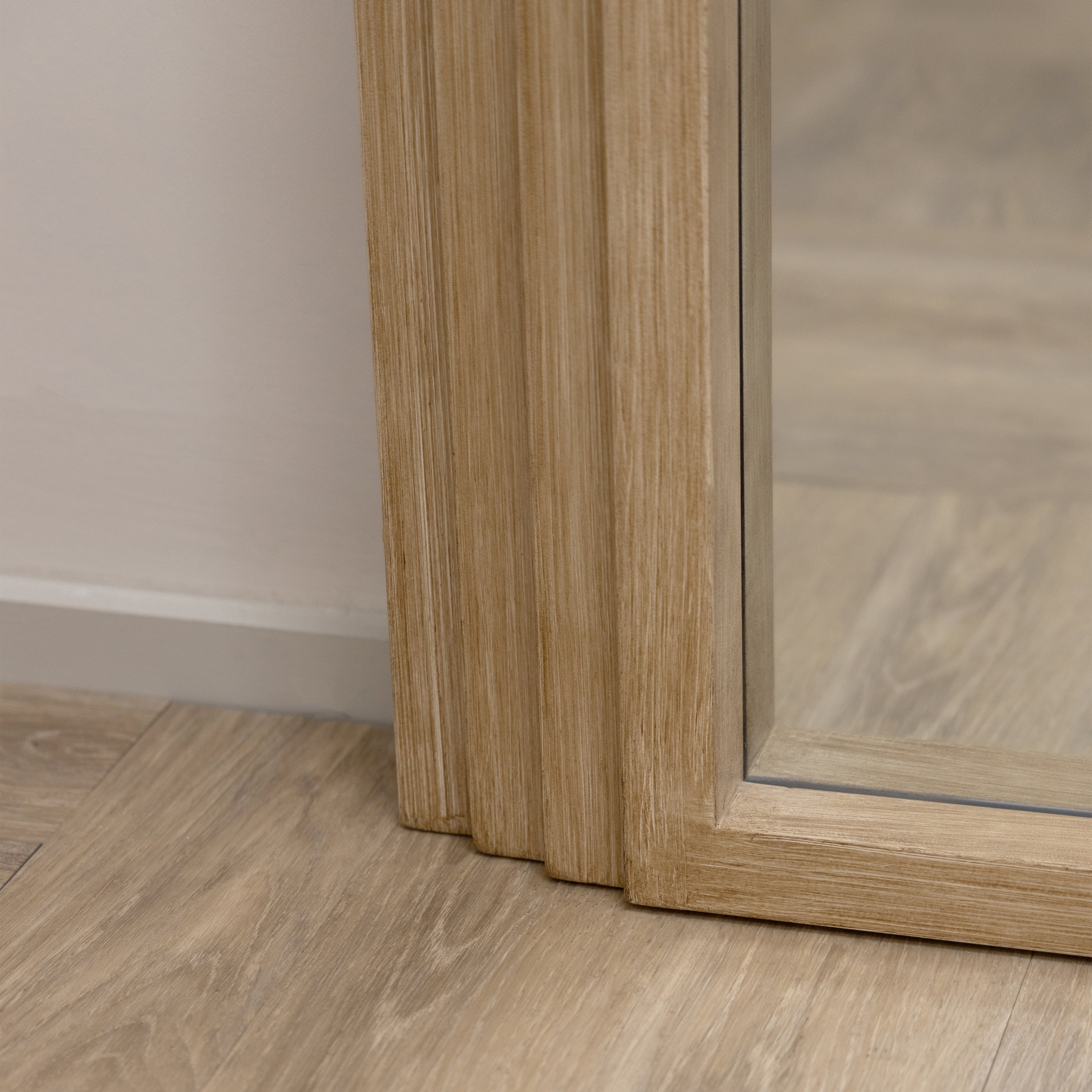 Luciana Grand Arched Full-Length Mirror - Washed Wood Frame - 180 x 110 cm