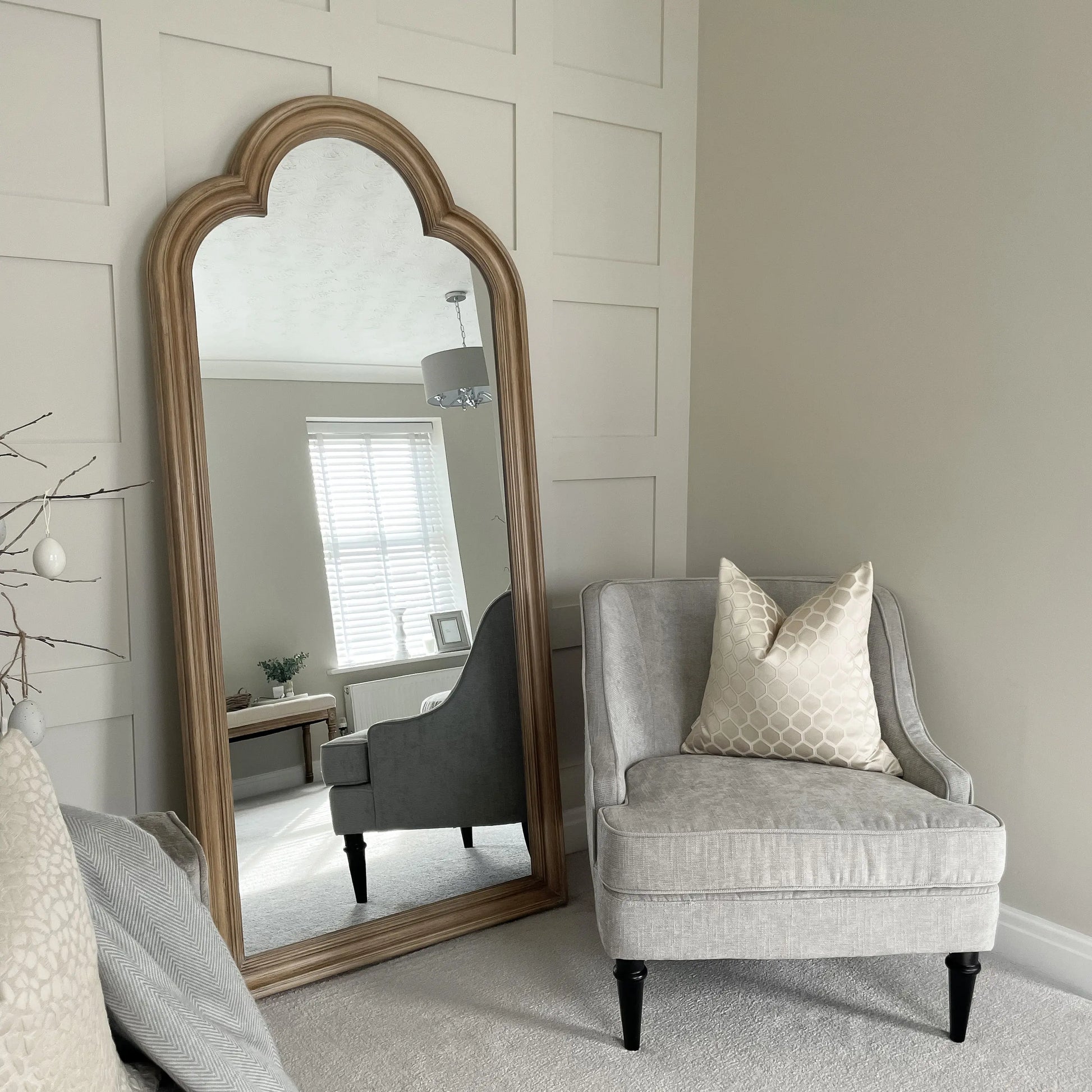 Melilla Arched Full-Length Mirror, Solid Wood Frame - 170x80 cm Spiegel Weltt
