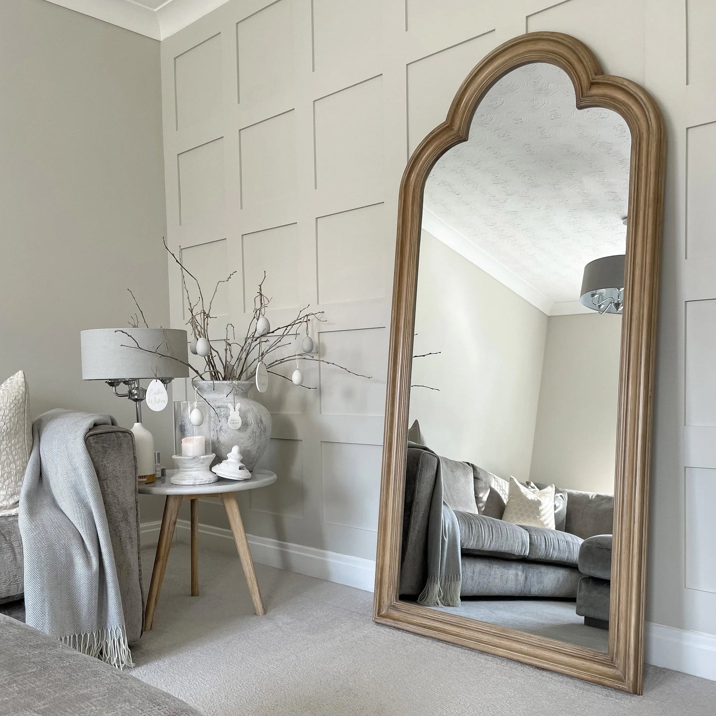 Melilla Arched Full-Length Mirror, Solid Wood Frame - 170x80 cm Spiegel Weltt