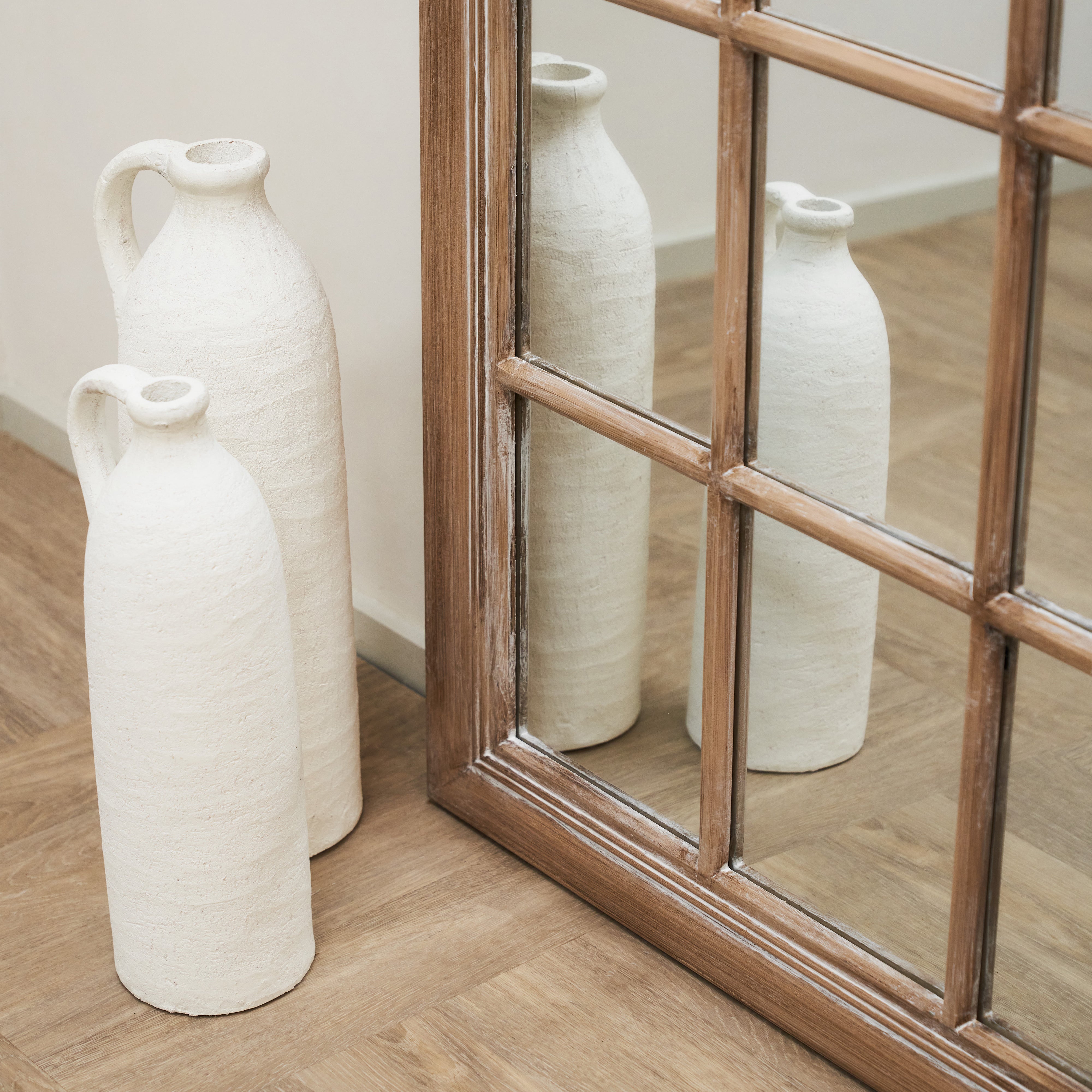 Specchio a Finestra Sasha Rovere Intero - Stile Rustico Shabby Chic (180 x 100 cm)