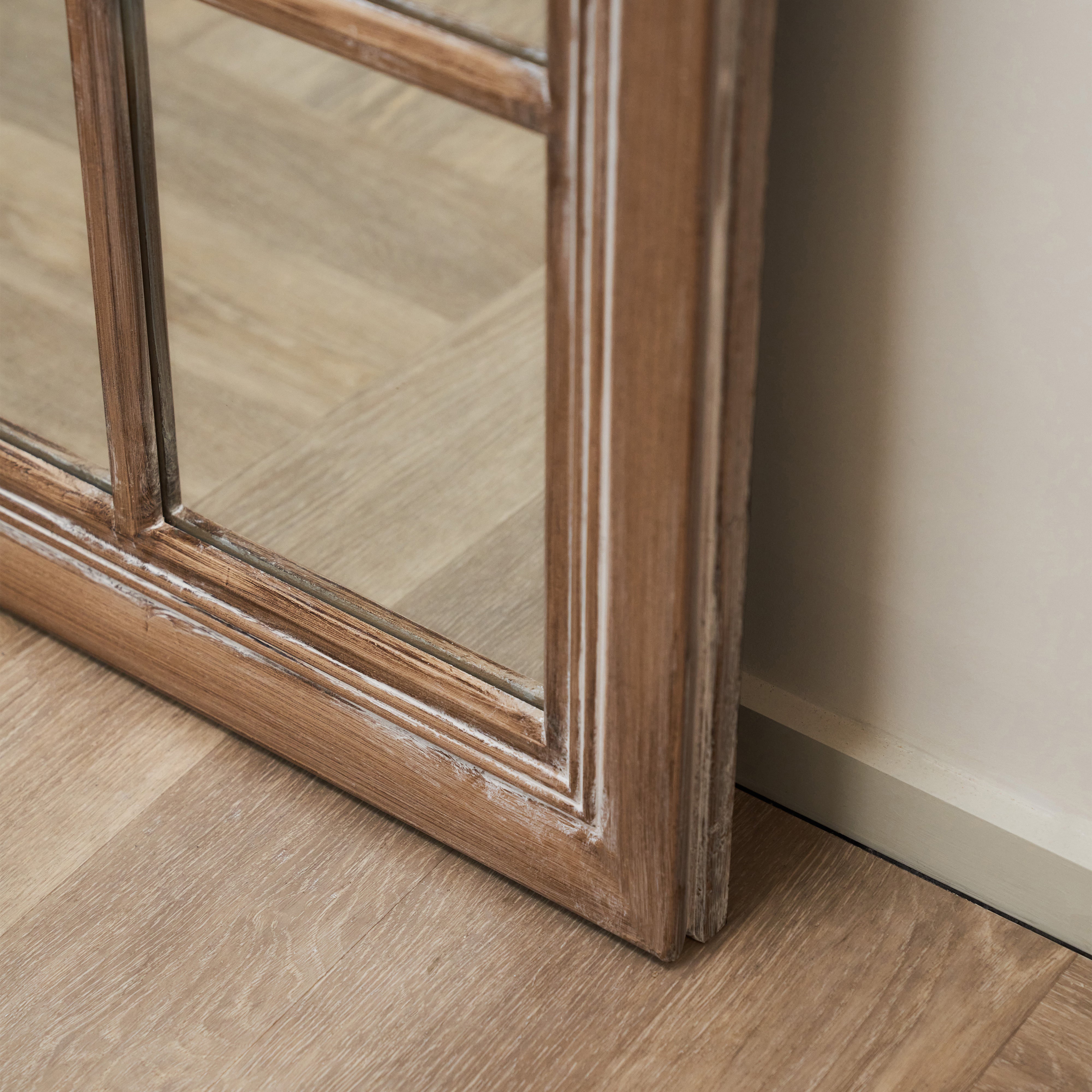 Specchio a Finestra Sasha Rovere Intero - Stile Rustico Shabby Chic (180 x 100 cm)