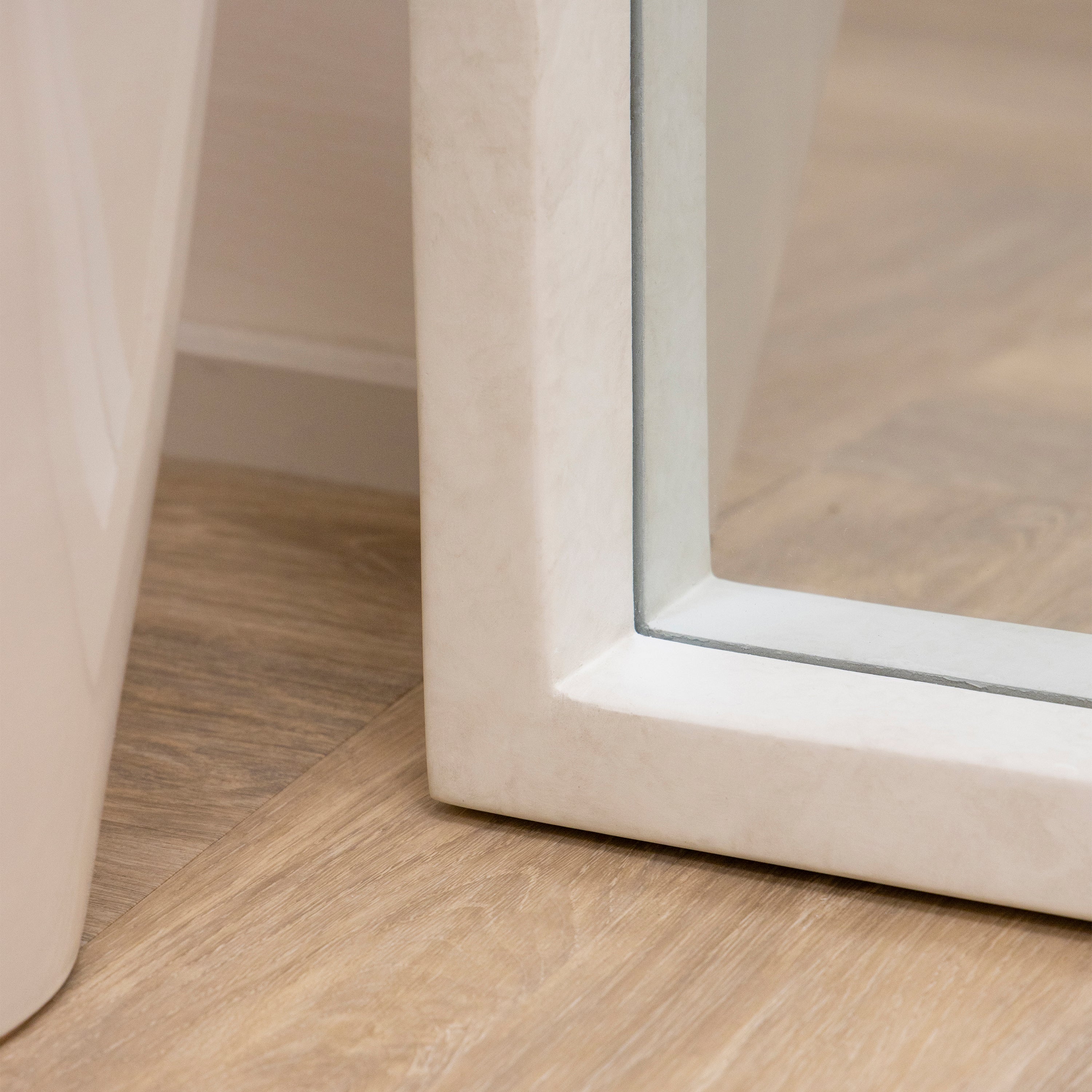 Tamara XL Arched Wall Mirror - Industrial Concrete Finish - 190 x 110 cm