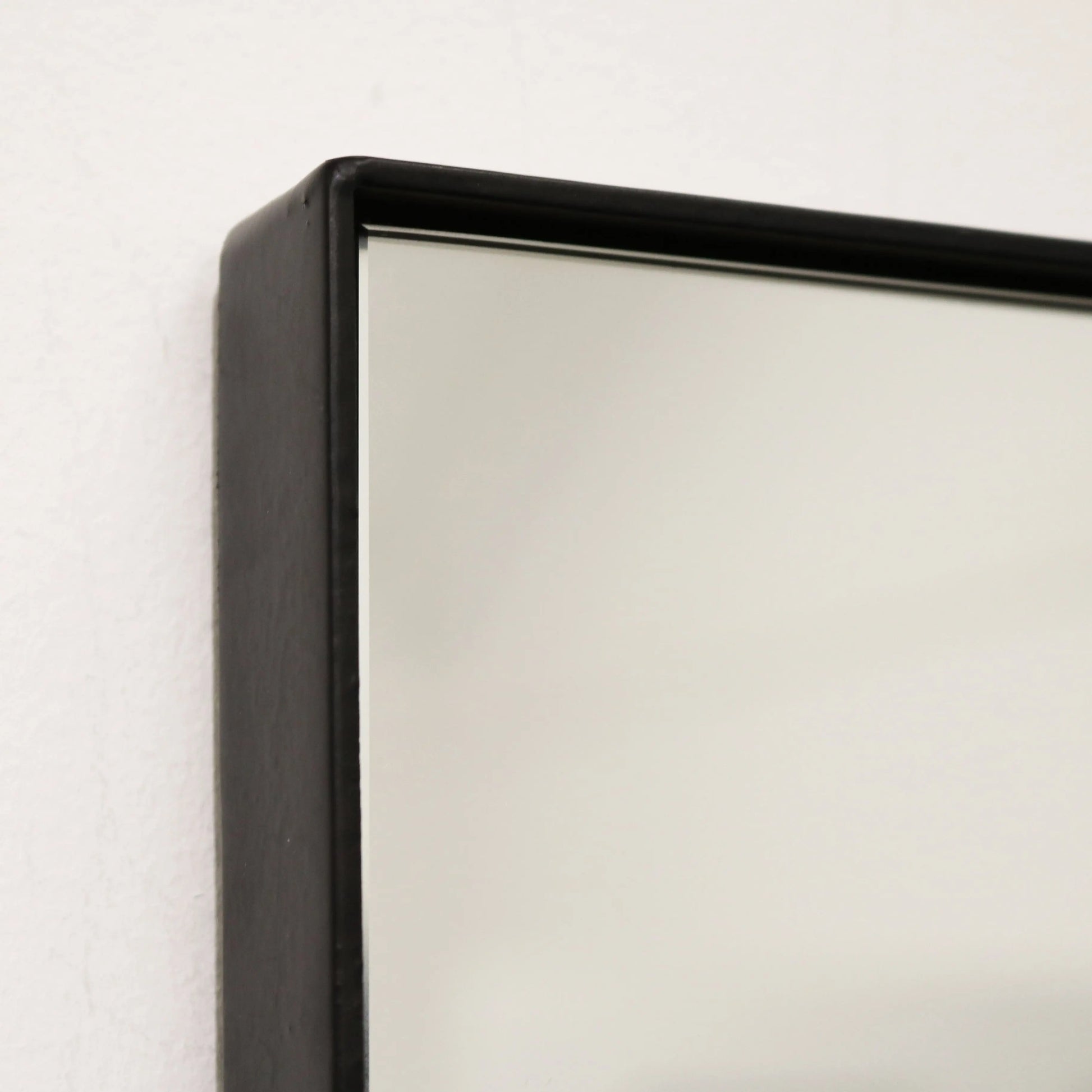 Theo Full-Length Rectangular Mirror 179 x 80 cm - Industrial Matte Black Metal Frame Spiegel Weltt