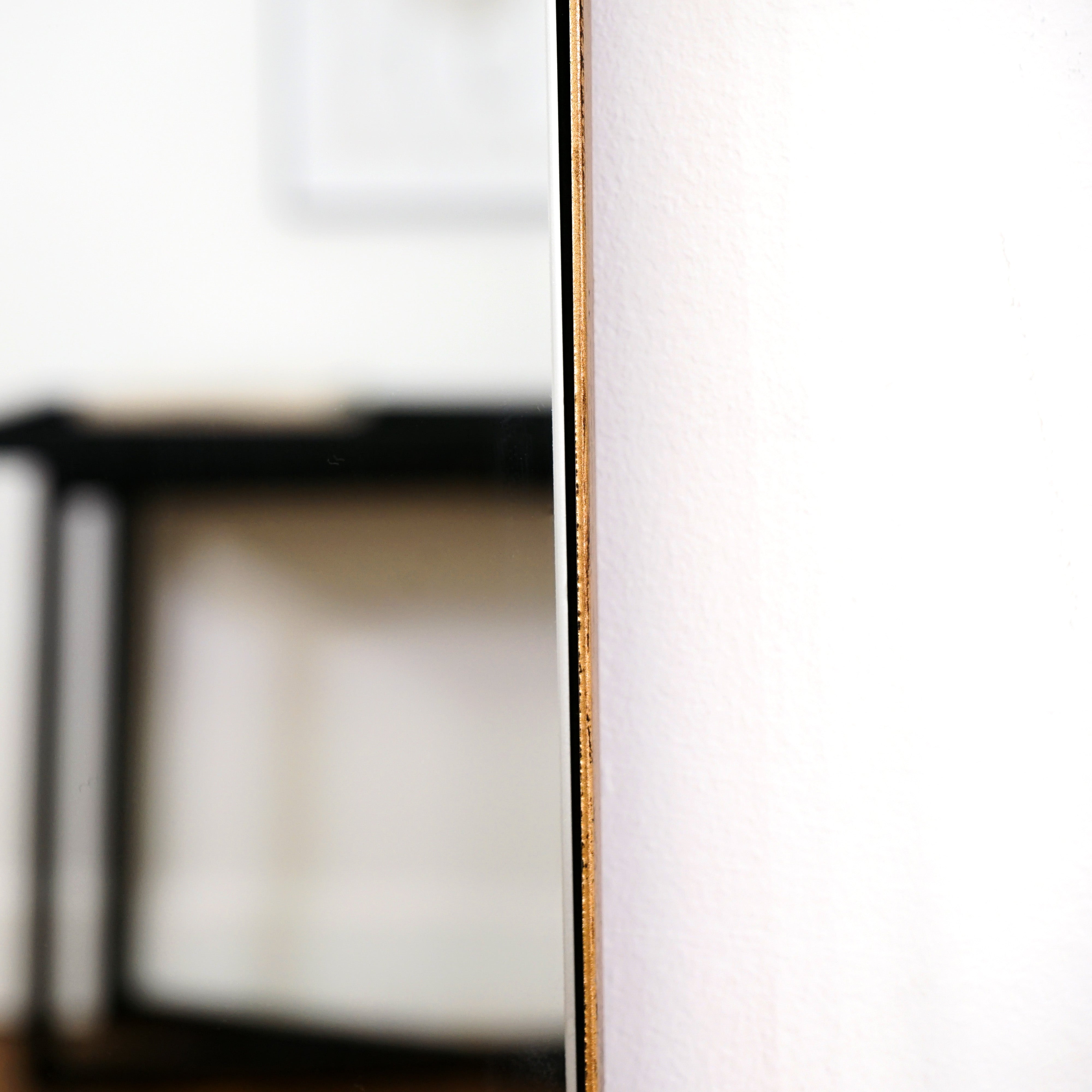 Theo Arched Full-Length Mirror with Antique Gold Metal Frame - 160 x 50 cm