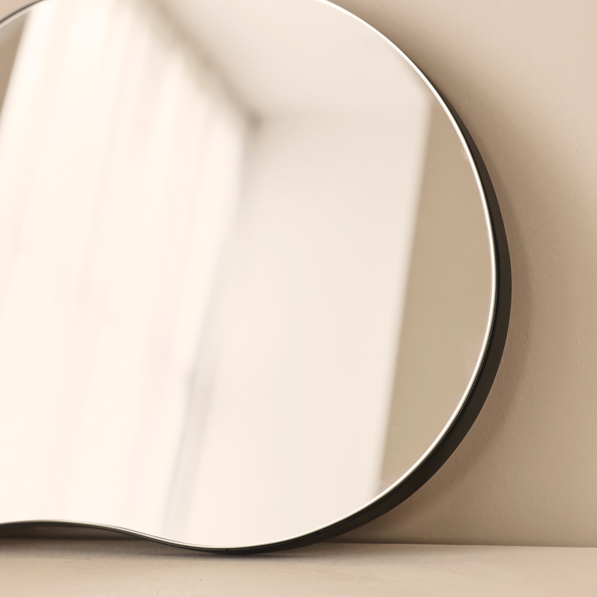 Edge Organic Irregular Wall Mirror - Modern Asymmetrical Frameless Decor - 45 x 30 cm
