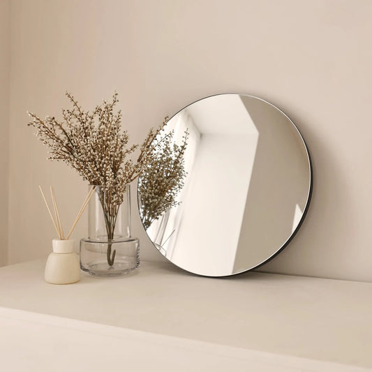 Edge Round Wall Mirror - Frameless Modern Minimalist Mirror - 40 cm Spiegel Weltt