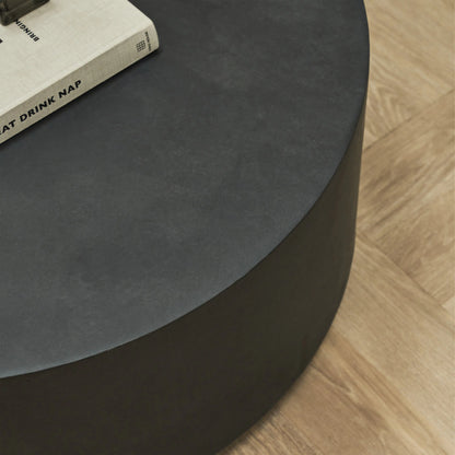 Angelo Round Coffee Table - Natural Black Onyx Minimalist Coffee Table Spiegel Weltt
