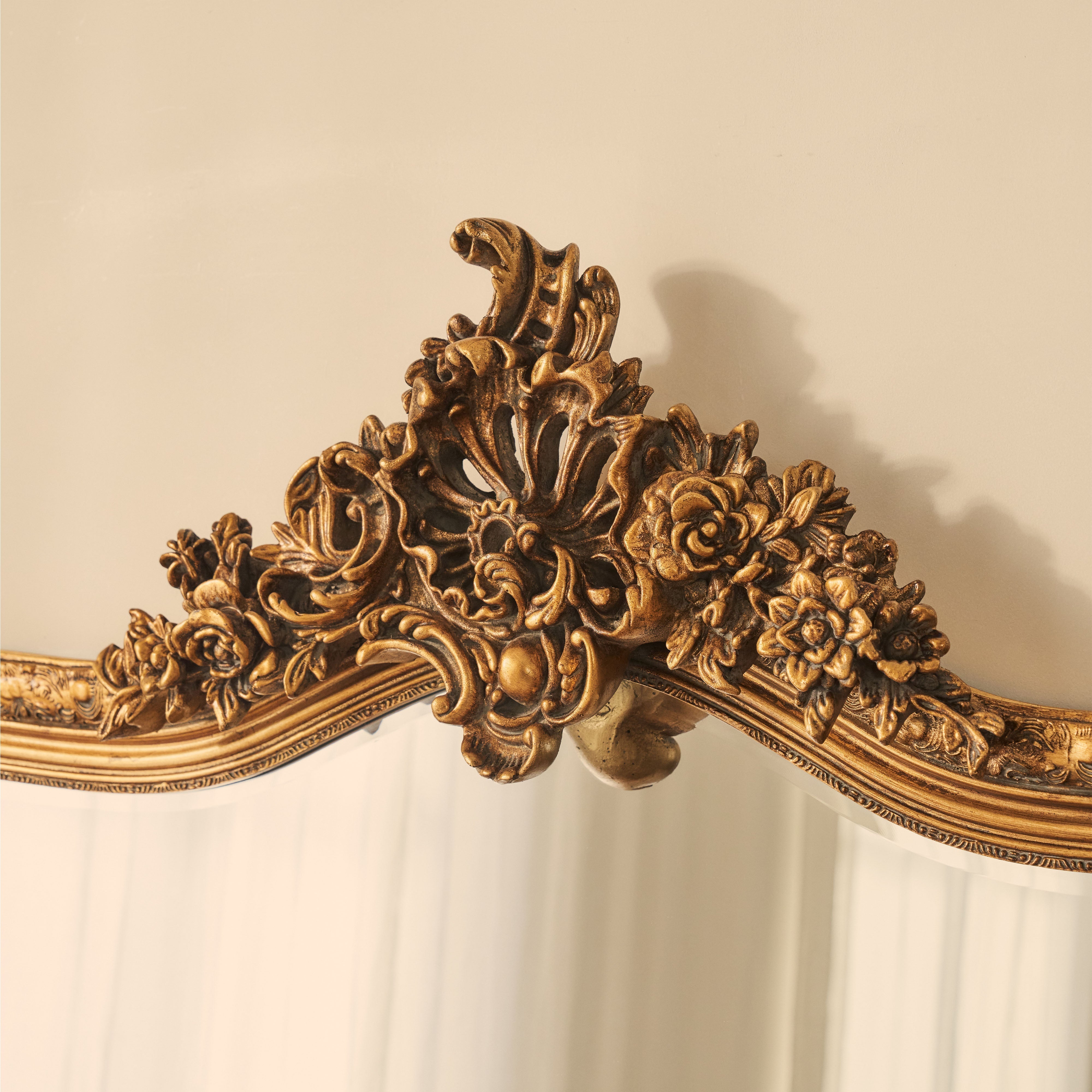 Specchio da parete ad arco Francesca Royal Barocco - Oro antico - 109 x 100 cm