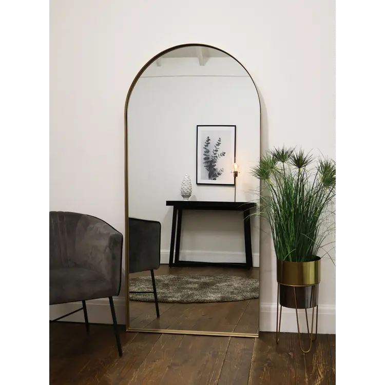 Arcus Large Arched Full-Length Mirror - Premium Gold Metal Frame - 170 x 80 cm Spiegel Weltt