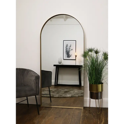 Arcus Large Arched Full-Length Mirror - Premium Gold Metal Frame - 170 x 80 cm Spiegel Weltt