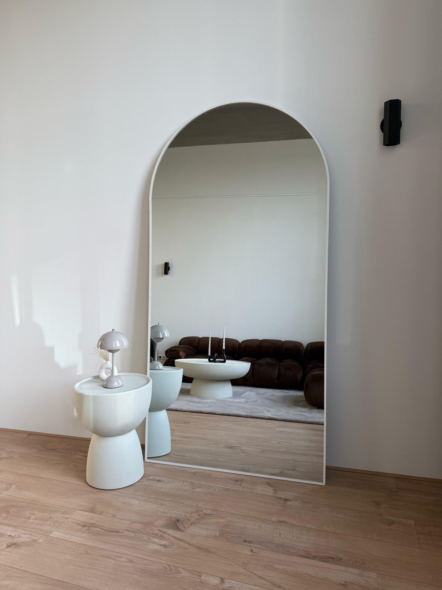 Moon Loft Rectangular Mirror - Industrial and Chic Style - 200cm x 100cm White Mirrorum