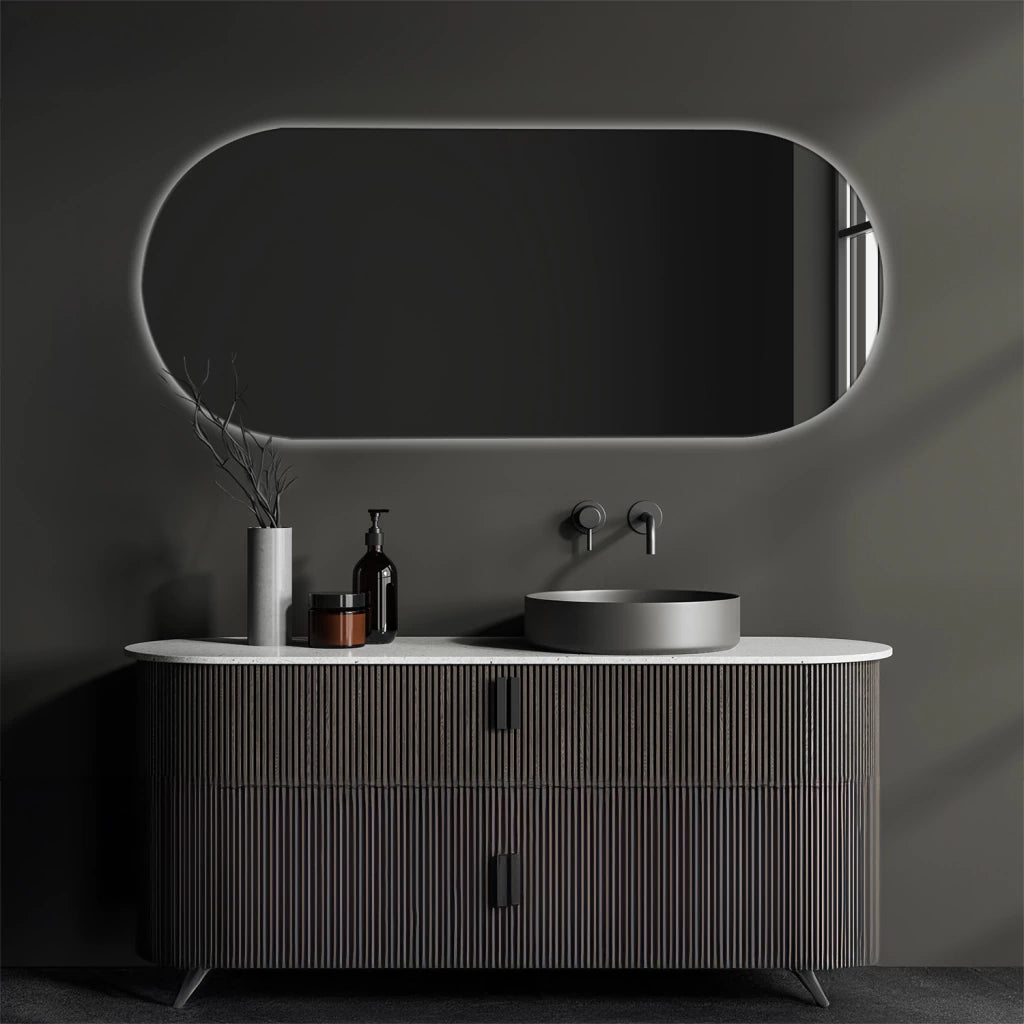 Slim Round Mirror With LED