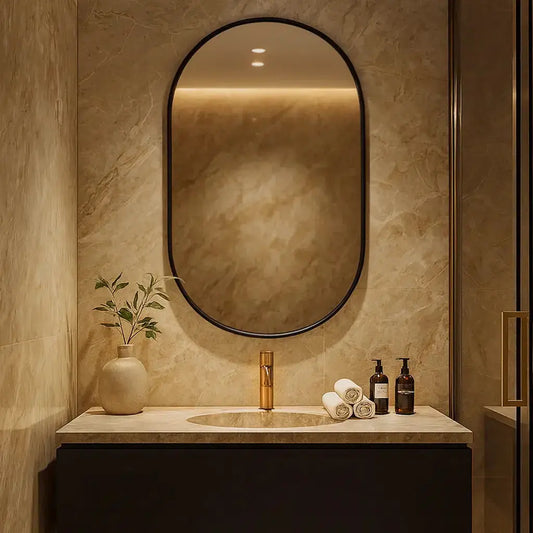 Espelho de Parede Oval Pill - Design Minimalista e Sofisticado Mirrorum