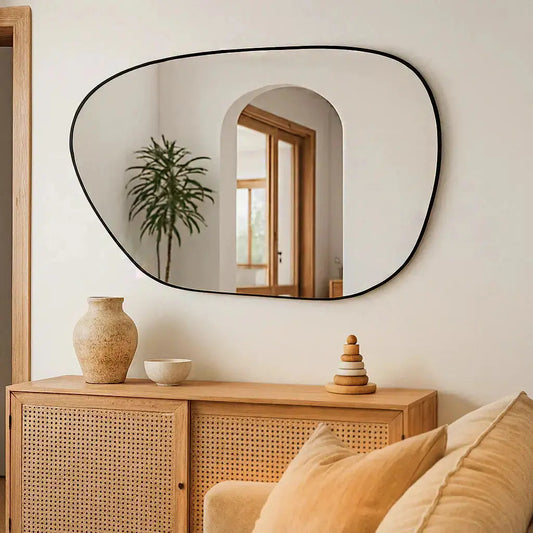 Large Organic Rocha Wall Mirror - 100 x 70 cm Modern Aesthetic Mirrorum