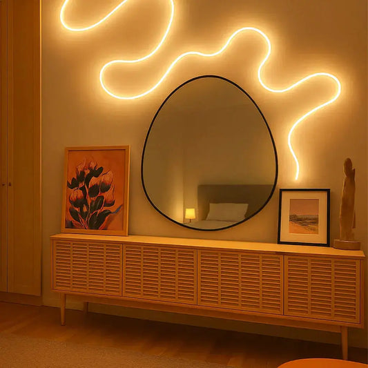 Encanto Large Decorative Wall Mirror - 120x100cm Modern Geometric Design Mirrorum