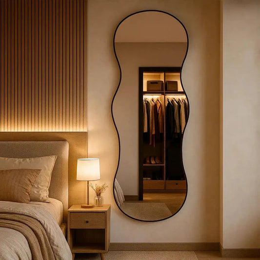 Ondas II Wavy Full-Length Wall Mirror - Modern Curved Design (160x55cm) Mirrorum