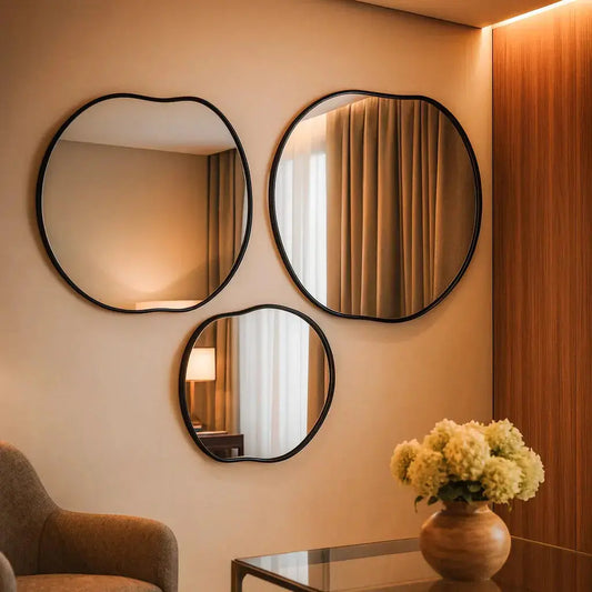 Organic Composition Wall Mirror - Oversized Artistic Design (115 x 105 cm) Mirrorum