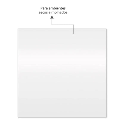 Modern Square Slim LED Mirror - Decorative Bathroom Wall Mirror with Premium Illumination Spiegel Weltt