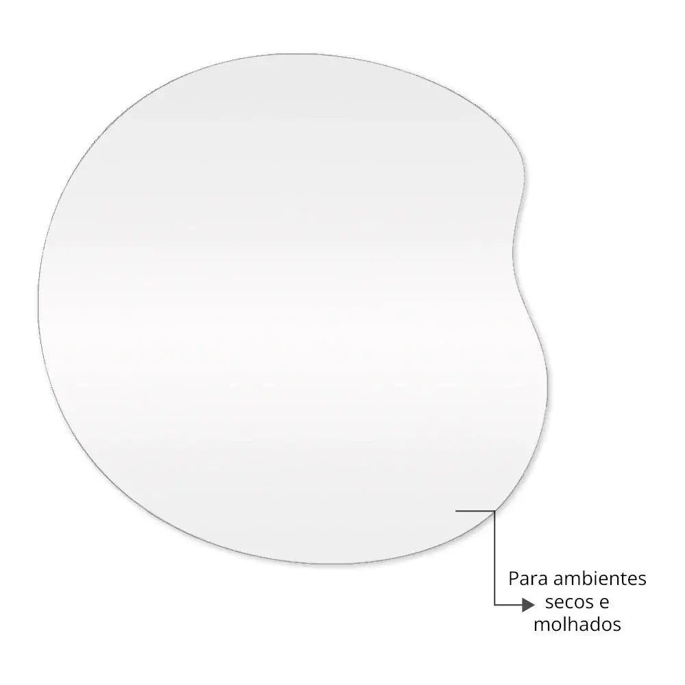 Apple Slim Organic Mirror with LED 60x60cm - Premium Lighting Spiegel Weltt