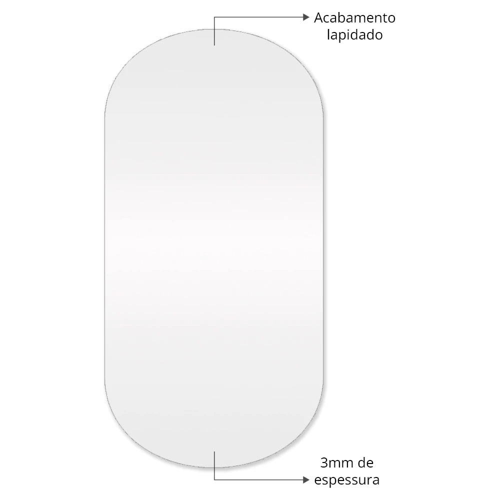 Slim Round Mirror With LED