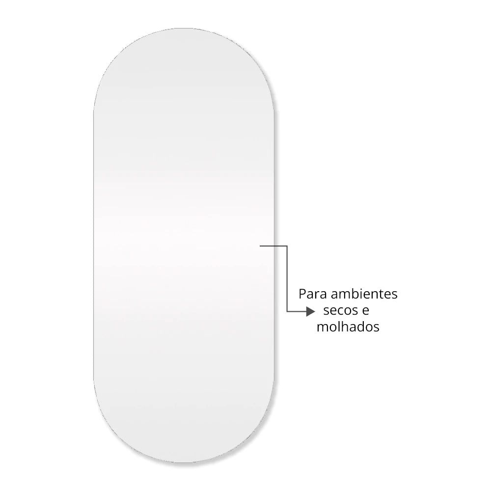 Slim Round Mirror With LED