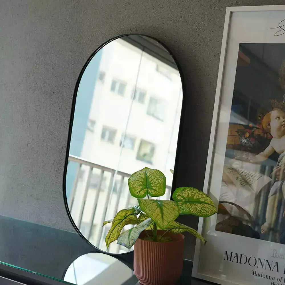 Espelho de Parede Oval Pill - Design Minimalista e Sofisticado Mirrorum