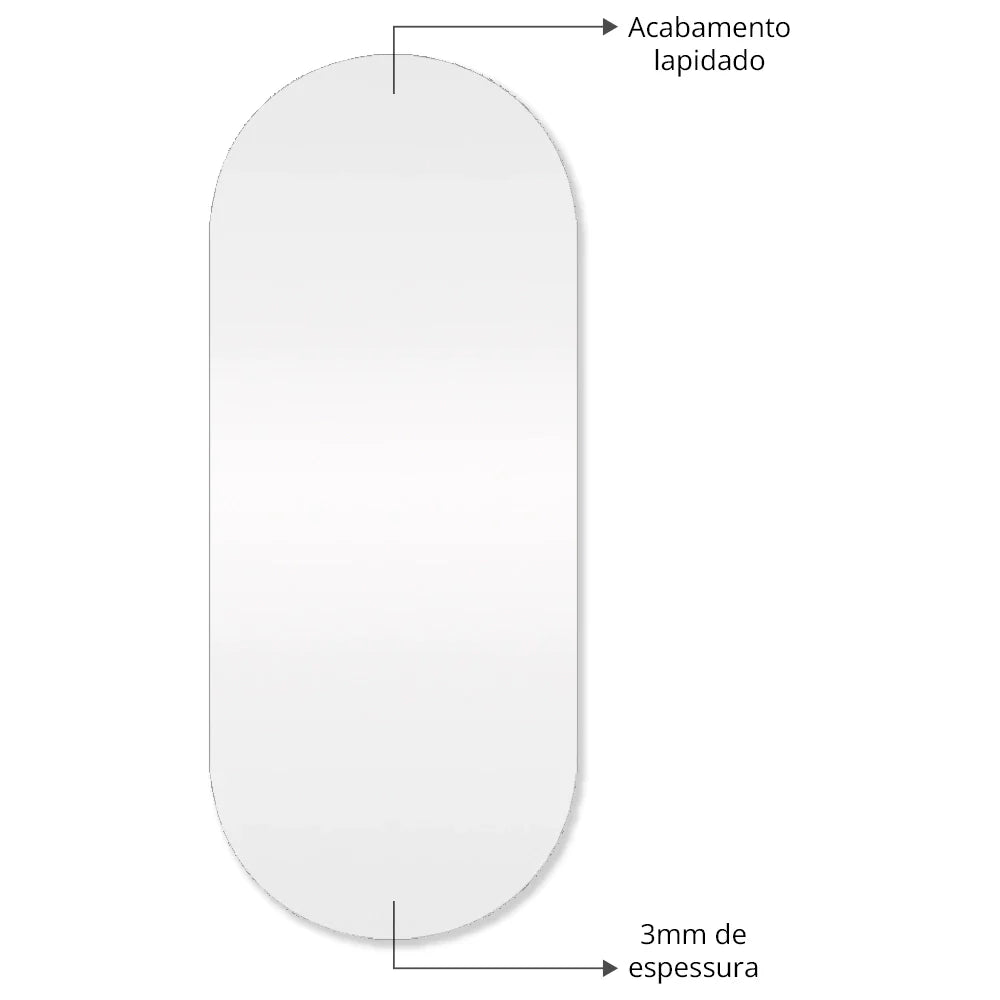 Slim Round Mirror with LED - Elegant and Modern Lighting