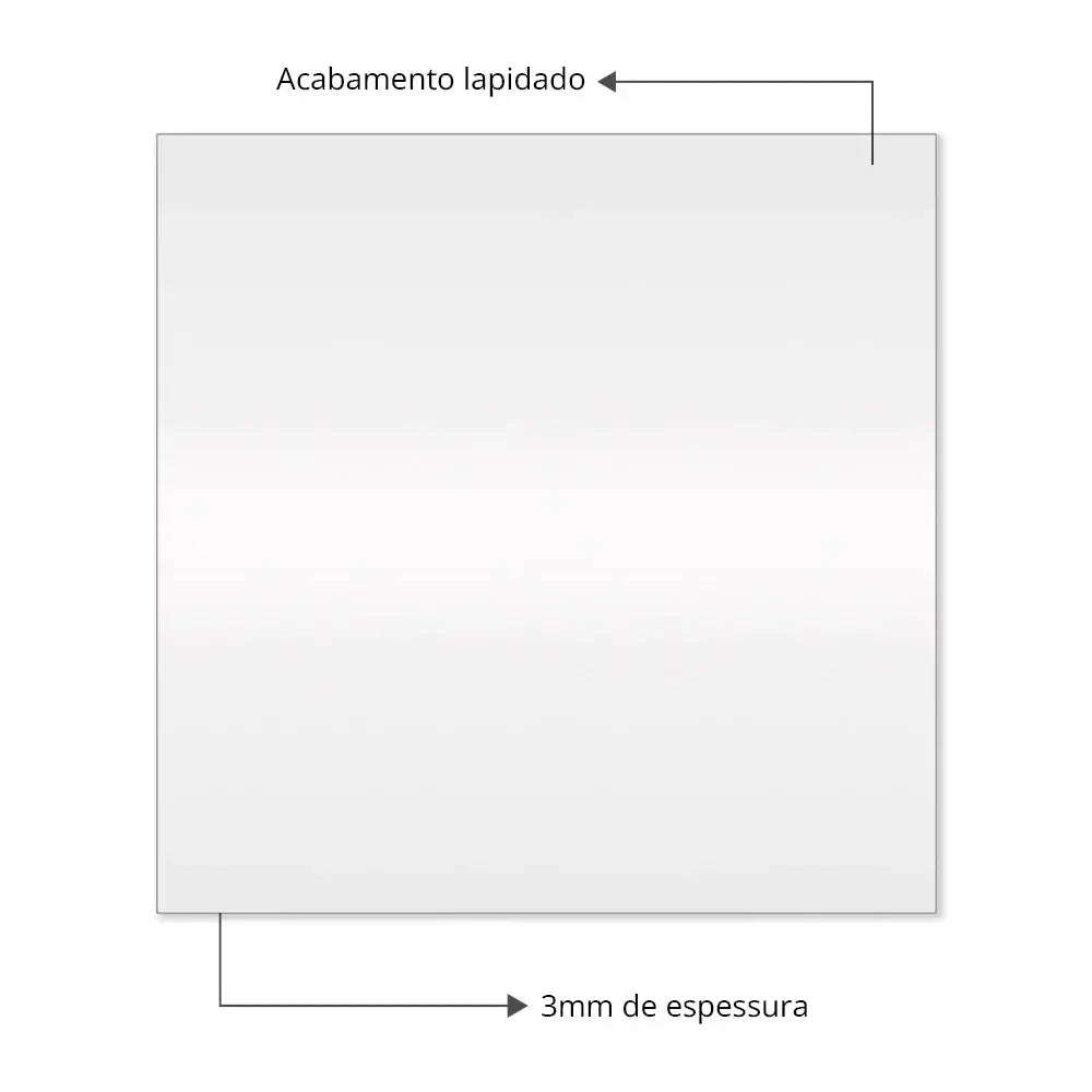 Modern Square Slim LED Mirror - Decorative Bathroom Wall Mirror with Premium Illumination Spiegel Weltt