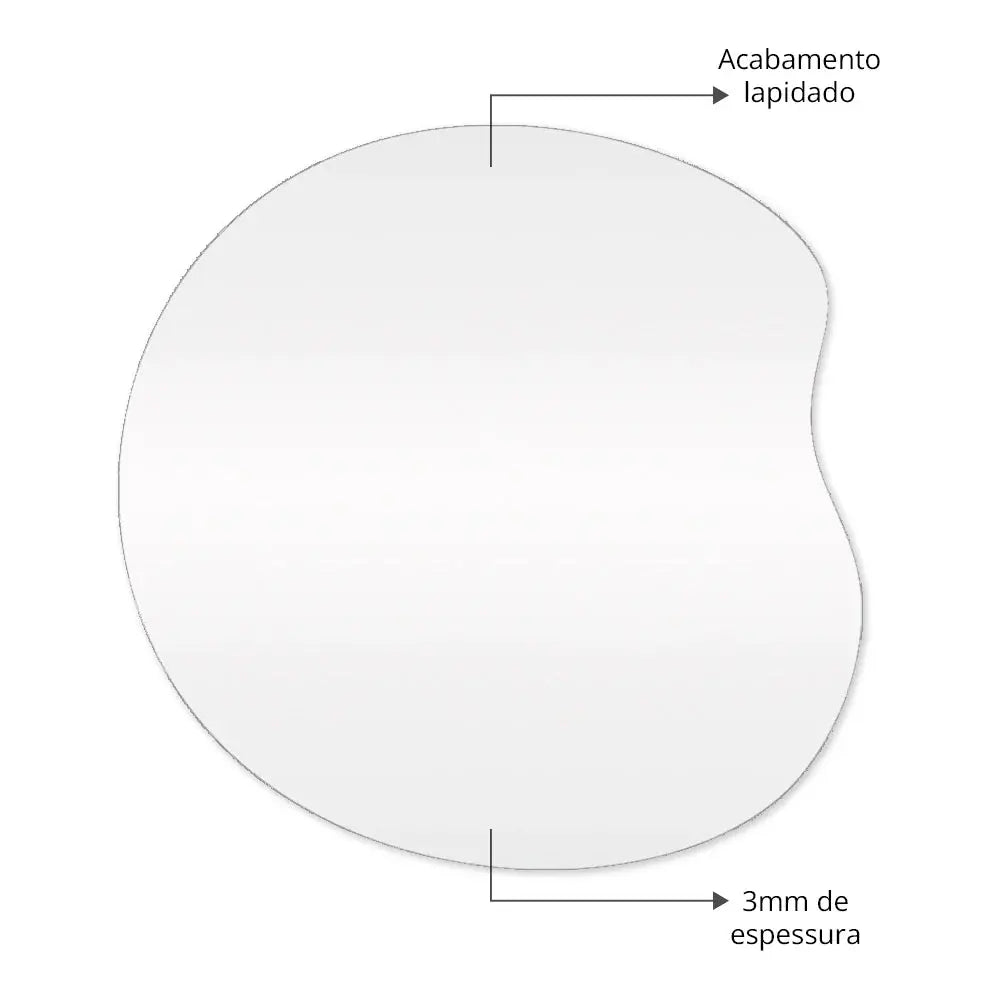 Apple Slim Organic Mirror with LED 60x60cm - Premium Lighting Spiegel Weltt