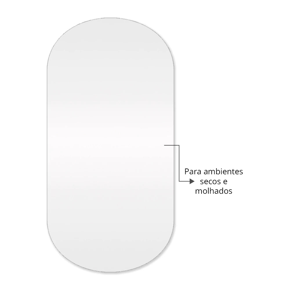 Slim Round Mirror With LED