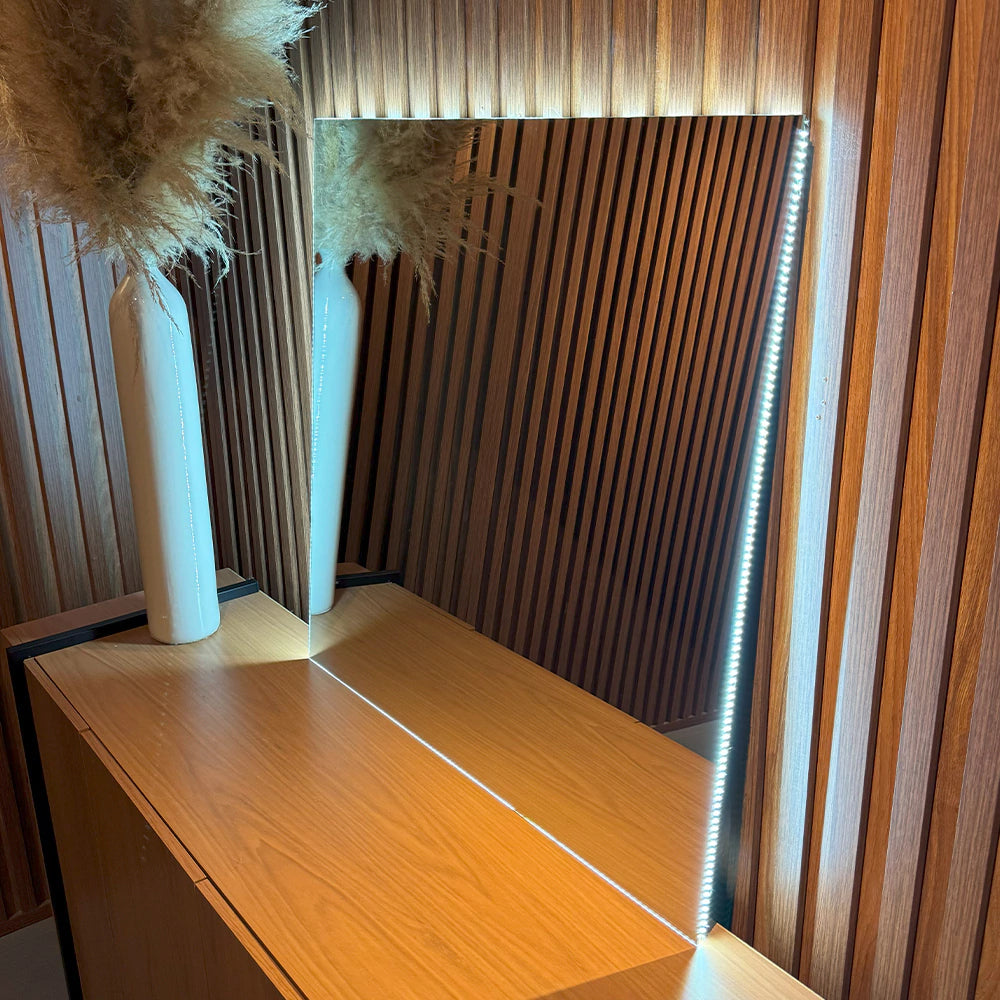 Slim Square Mirror With LED